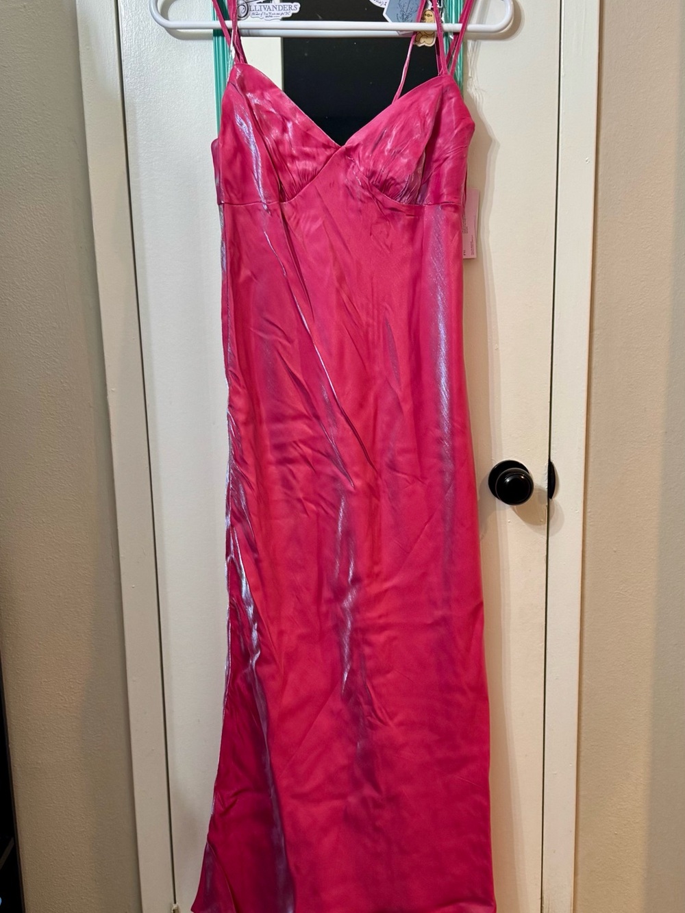 wild fable Hot Pink Satin Slip Maxi Dress